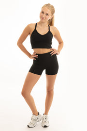 Black Biker hotpants mokk sportswear women's fitness