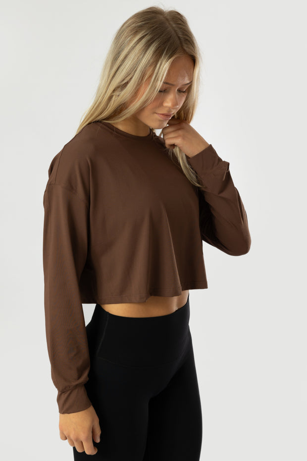 Freya Cacao Long Sleeve Crop