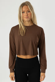 Freya Cacao Long Sleeve Crop