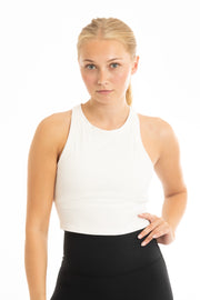 Livia White Top mokk sportswear women's fitness