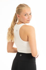 Livia White Top mokk sportswear women's fitness