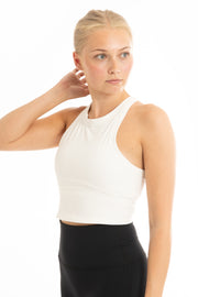 Livia White Top mokk sportswear women's fitness