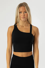 Lea Black Crop Top