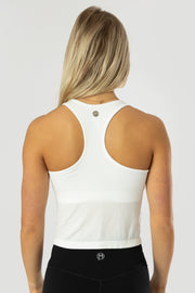 Juno White Ribbed Top