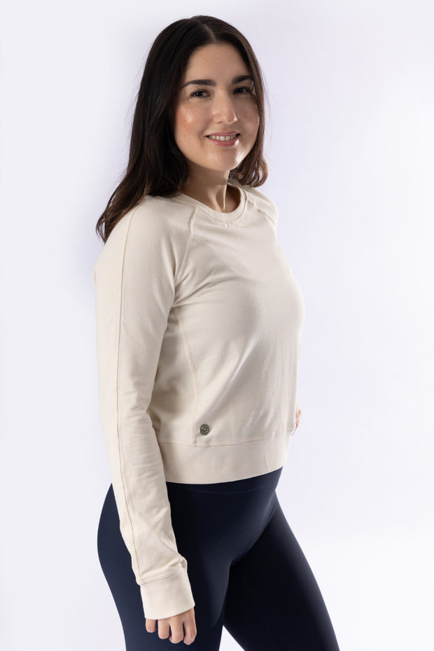 Ella Beige Sweater mokk sportswear