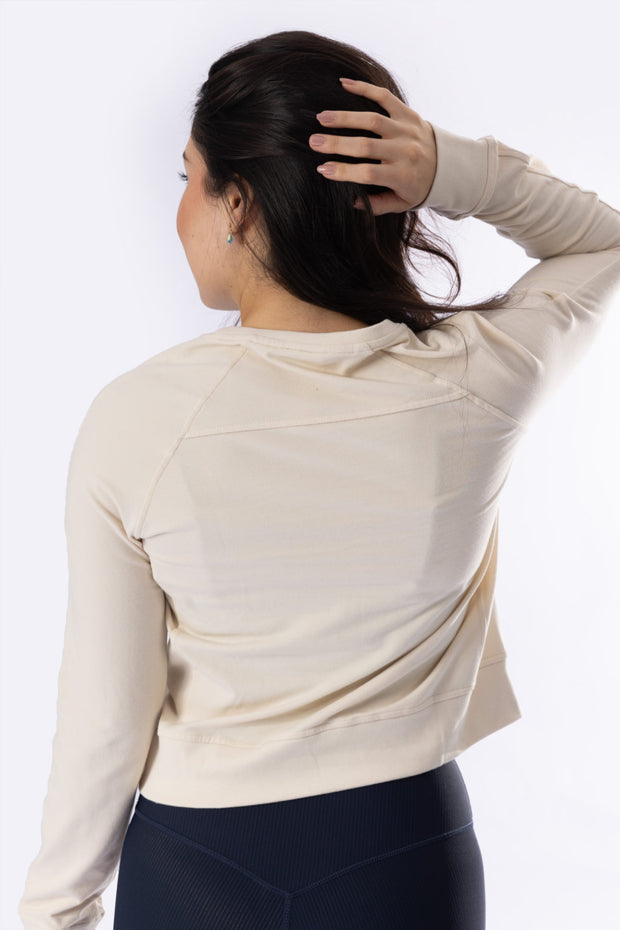 Ella Beige Sweater mokk sportswear