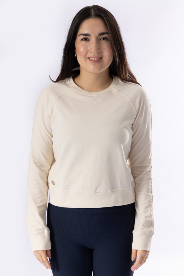 Ella Beige Sweater mokk sportswear