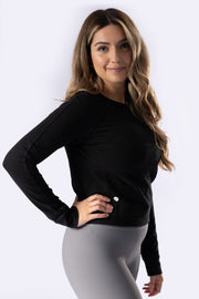 Ella Black Sweater mokk sportswear