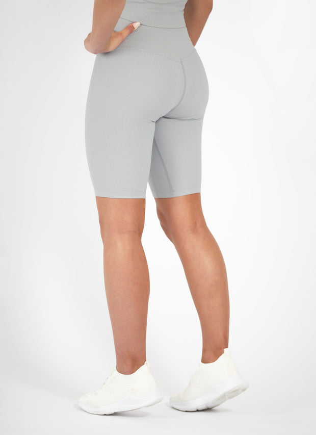 Flow-Grey-Ribbed-Seamless-Biker-Shorts-MokkSportswear