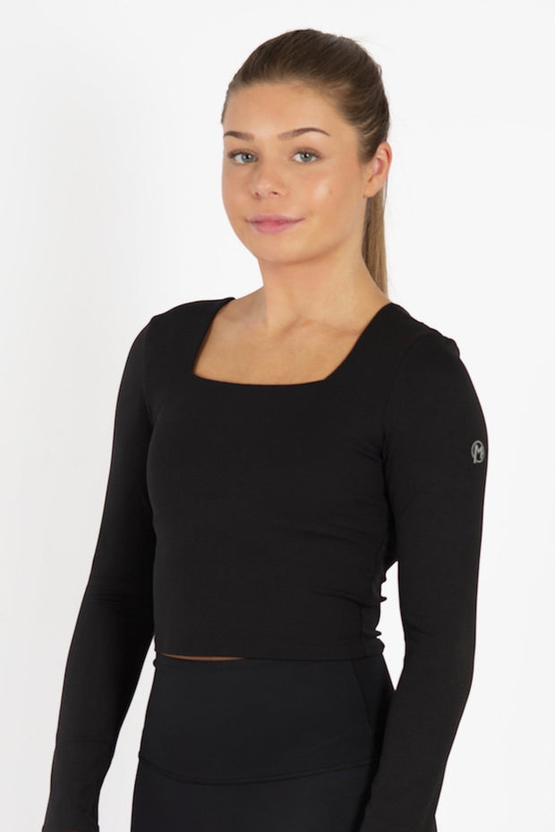 Olivia-Black-Crop Long-Sleeve