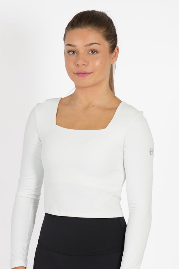 Olivia-White-Crop Long-Sleeve