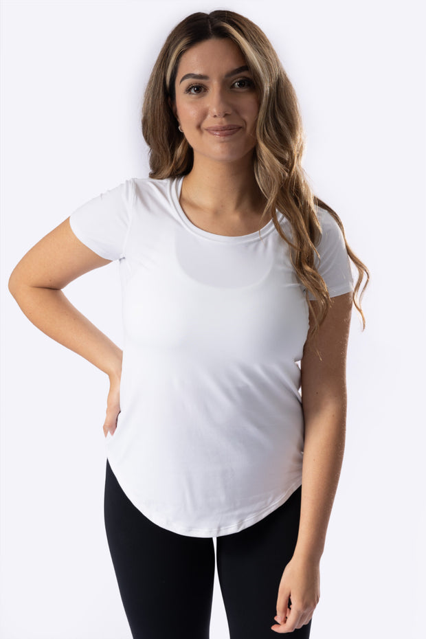 White soft t-shirt mokk sportswear